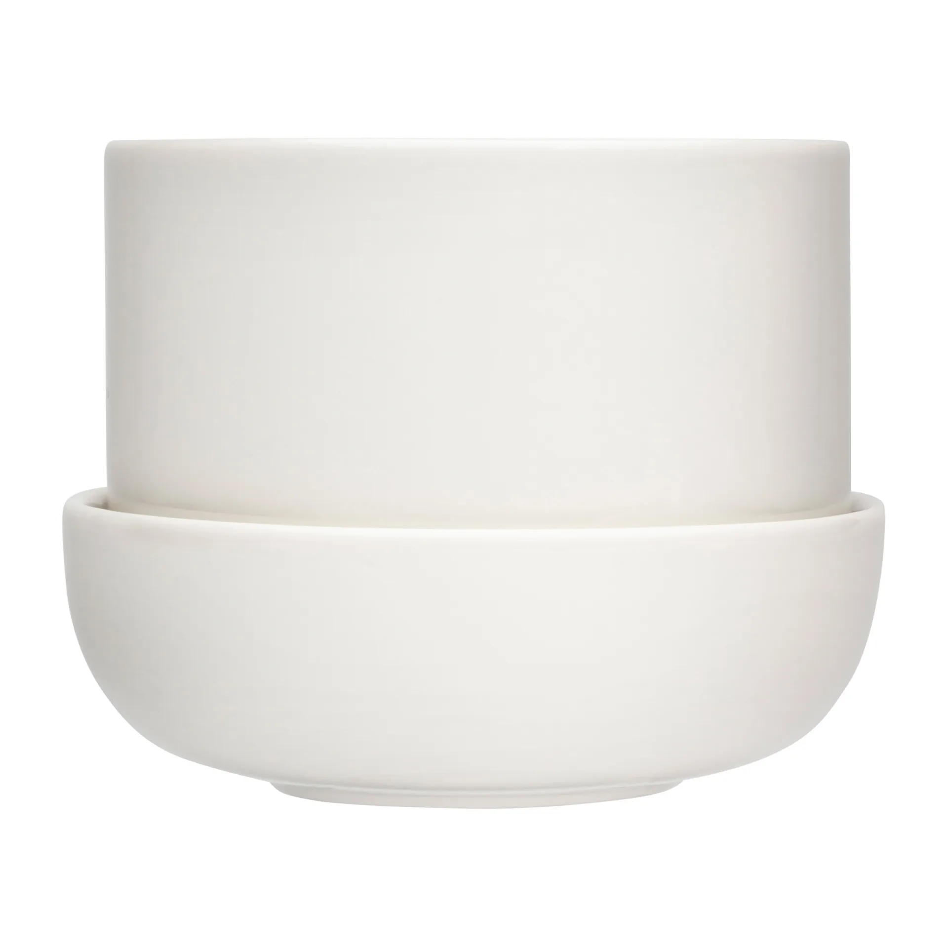 Pot avec soucoupe Nappula Ø17 cm h13 cm, Blanc Iittala