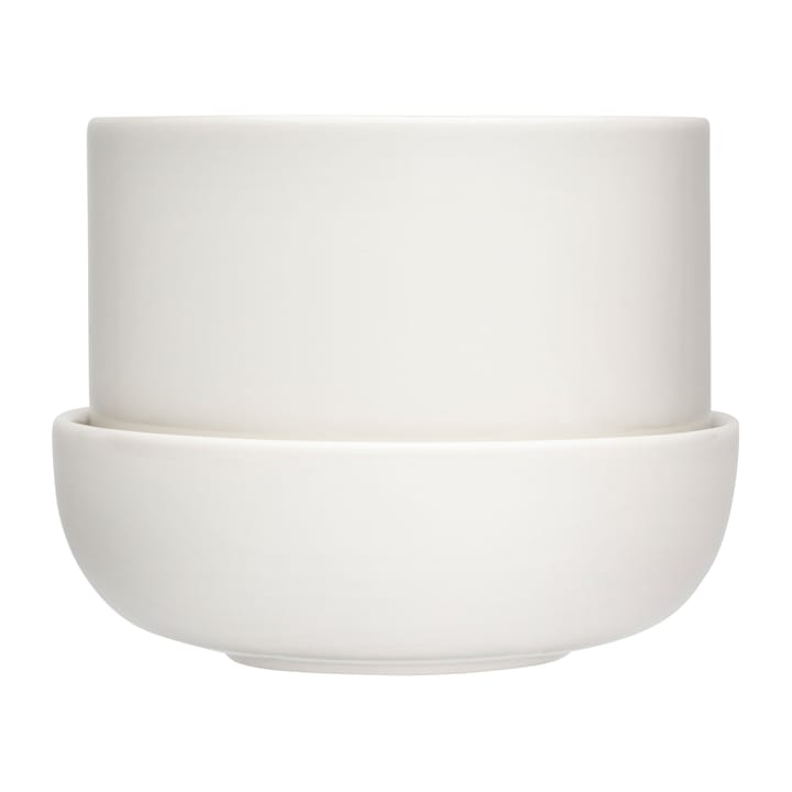 Pot avec soucoupe Nappula Ø17 cm h13 cm - Blanc - Iittala