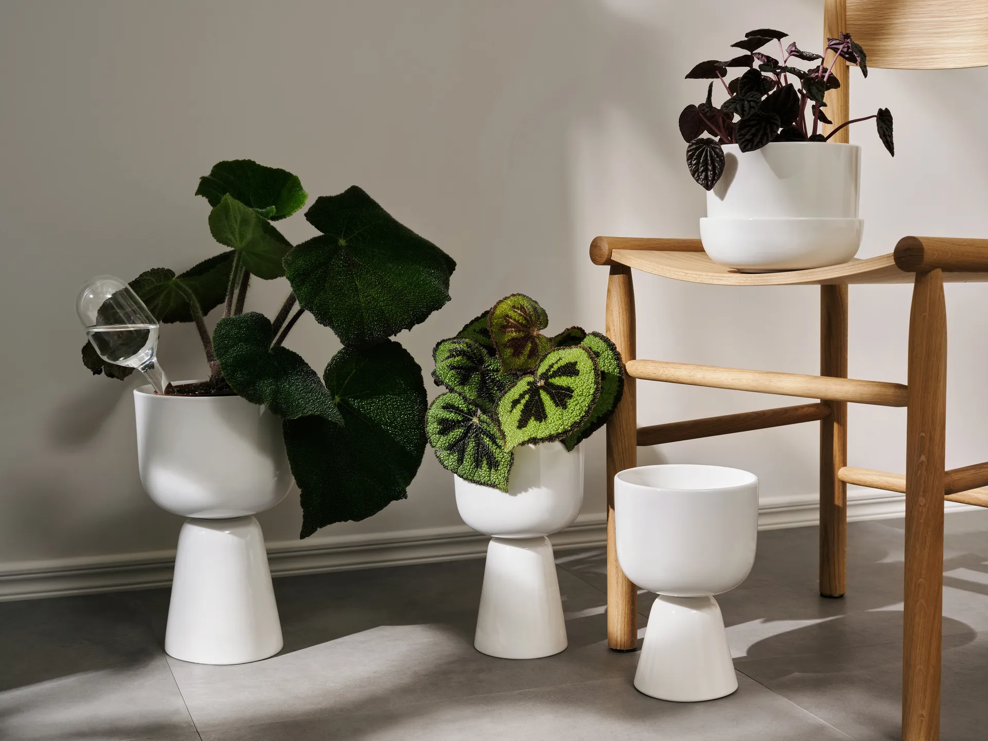 Pot avec soucoupe Nappula Ø17 cm h13 cm, Blanc Iittala