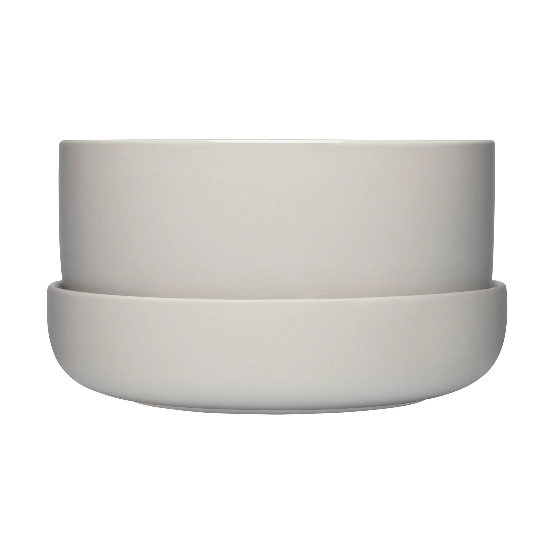 Pot avec soucoupe Nappula Ø24 cm h13 cm, Gris clair Iittala