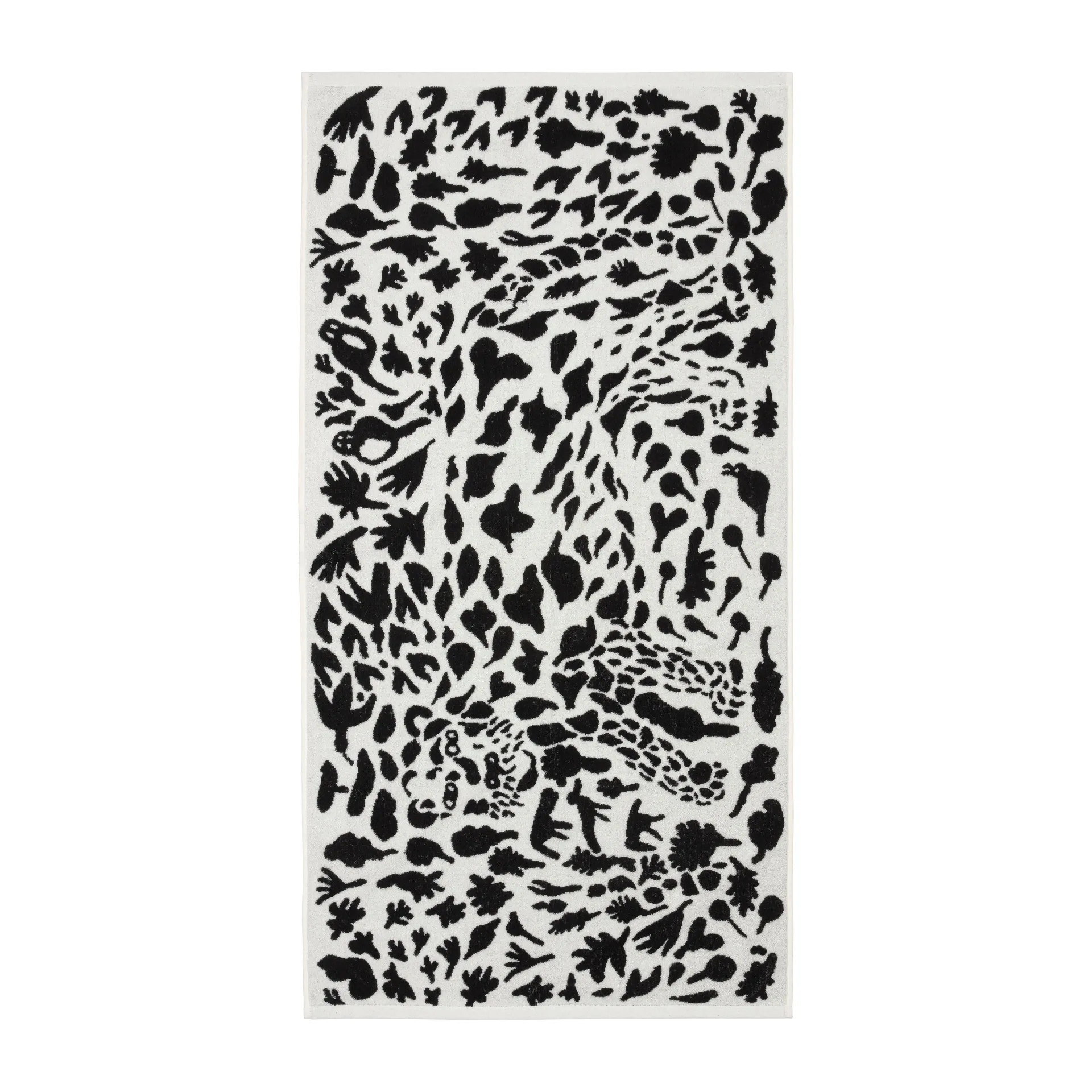 Serviette de bain Oiva Toikka Cheetah 70x140 cm, Noir-blanc Iittala