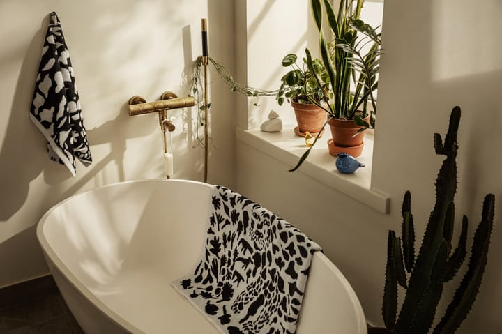 Serviette de bain Oiva Toikka Cheetah 70x140 cm, Noir-blanc Iittala
