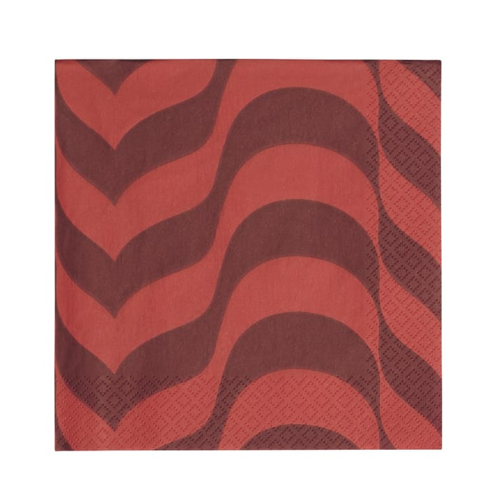 Serviette en papier Alvar Aalto 33 x 33 cm Lot de 20 - Rouge-Prune - Iittala