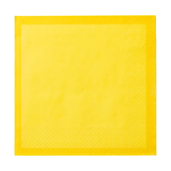 Serviette en papier Iittala - Jaune de feu, 33 x 33 cm, paquet de 20 - Iittala
