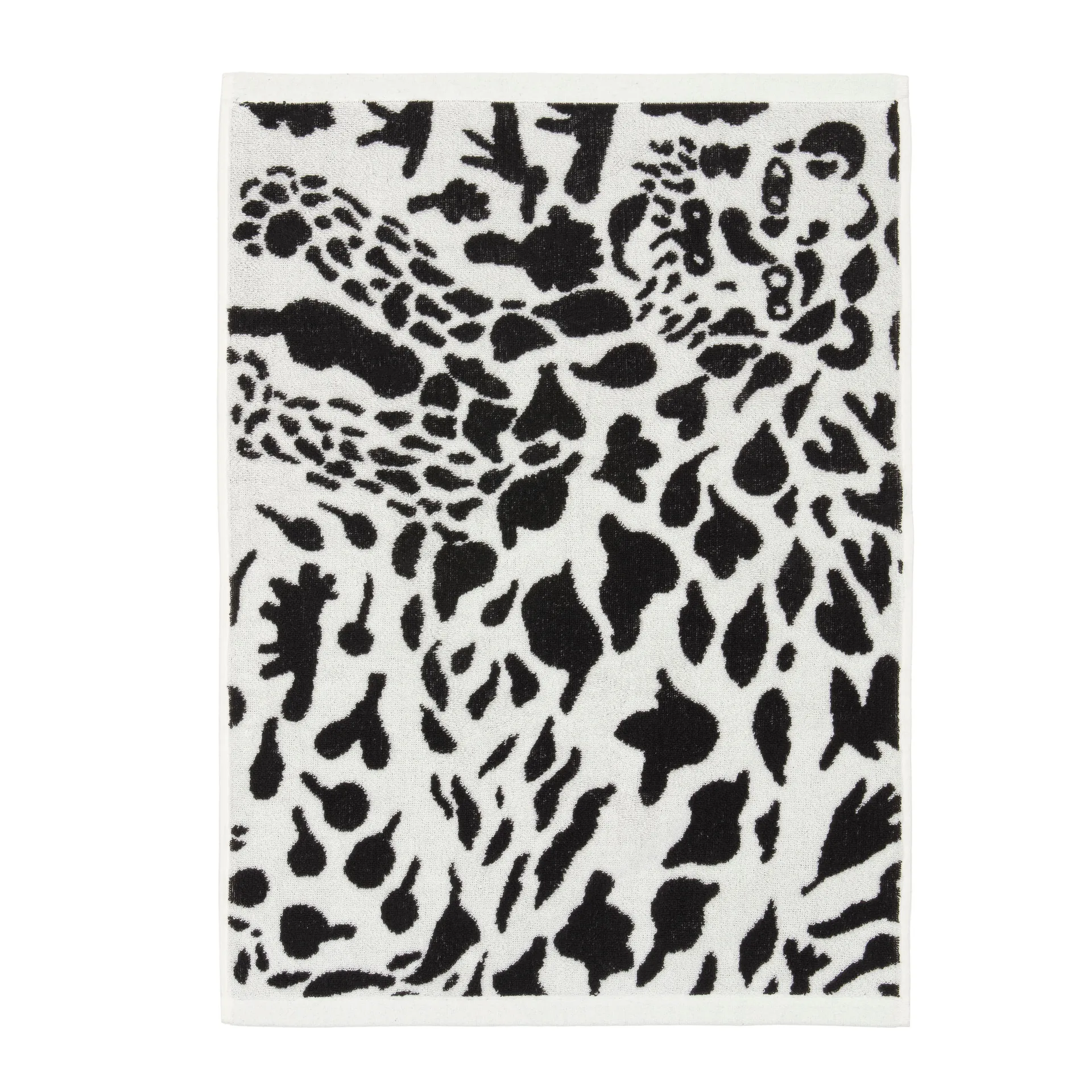 Serviette Oiva Toikka Cheetah 50x70 cm, Noir-blanc Iittala
