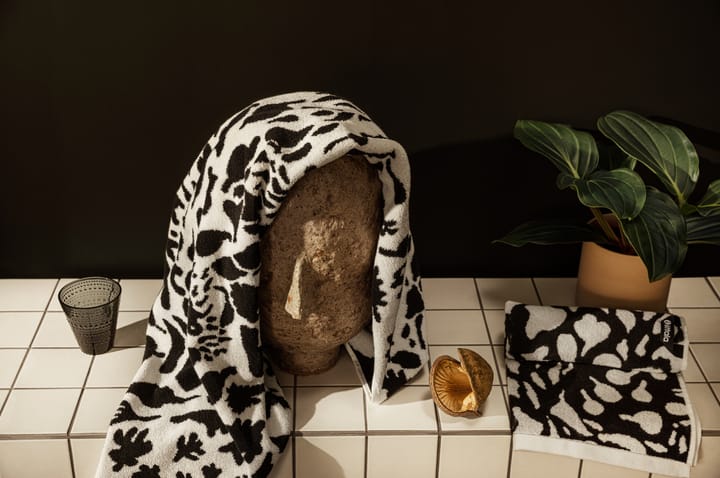 Serviette Oiva Toikka Cheetah 50x70 cm, Noir-blanc Iittala