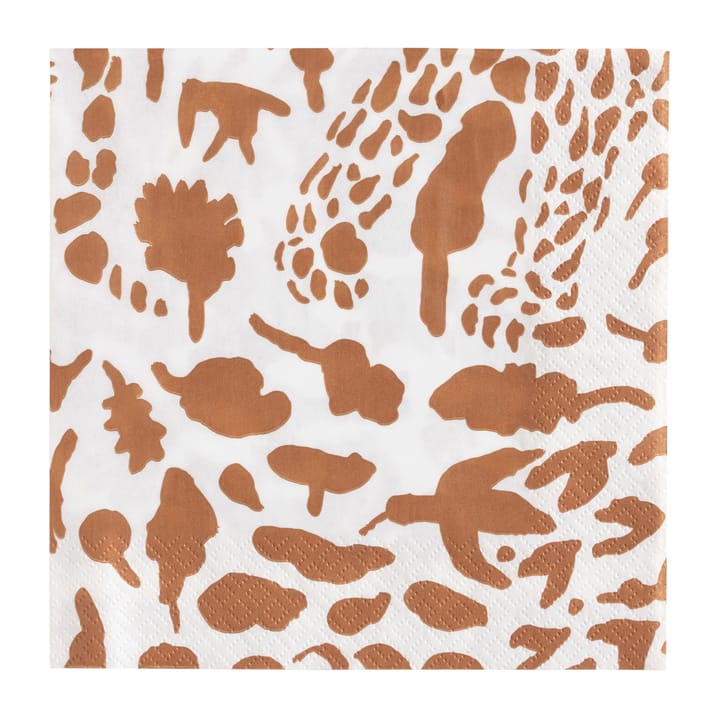 Serviette Oiva Toikka Cheetah Lot de 20 - Marron-blanc - Iittala