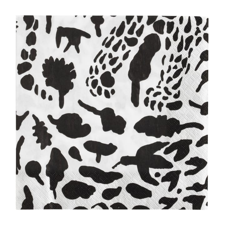 Serviette Oiva Toikka Cheetah Lot de 20 - Noir-blanc - Iittala