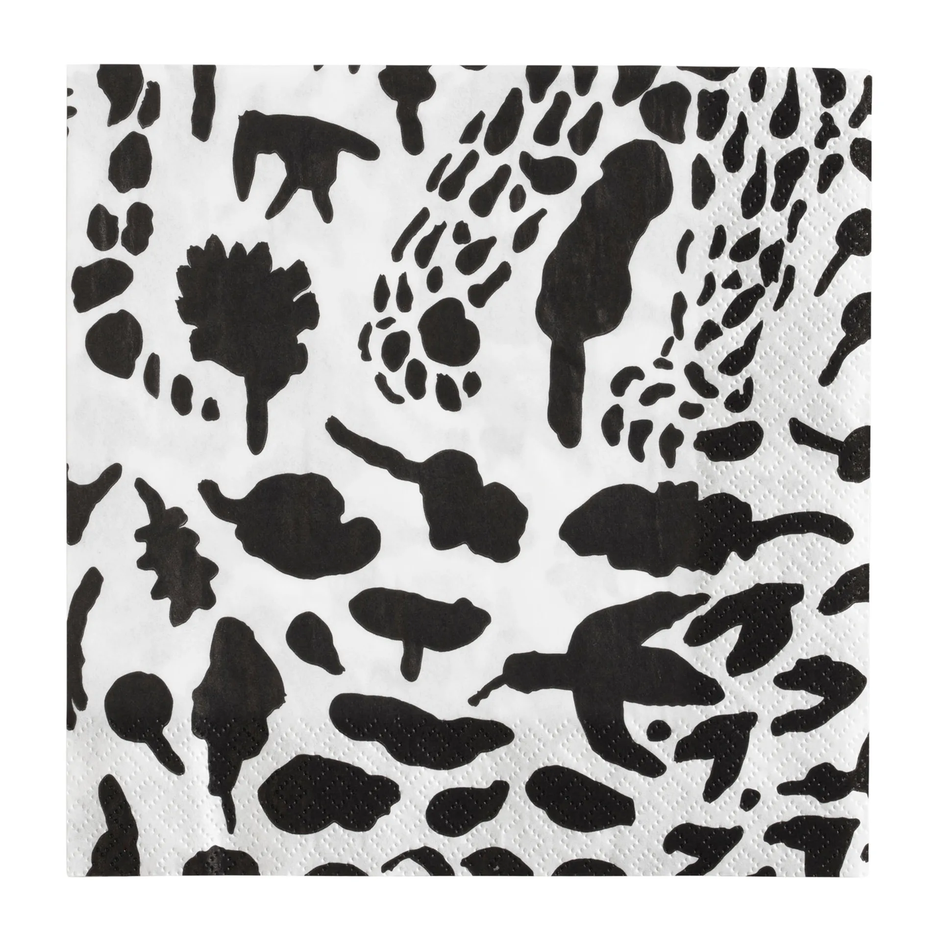 Serviette Oiva Toikka Cheetah Lot de 20, Noir-blanc Iittala