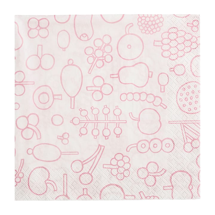 Serviette Oiva Toikka Frutta 20-pack - Rose - Iittala