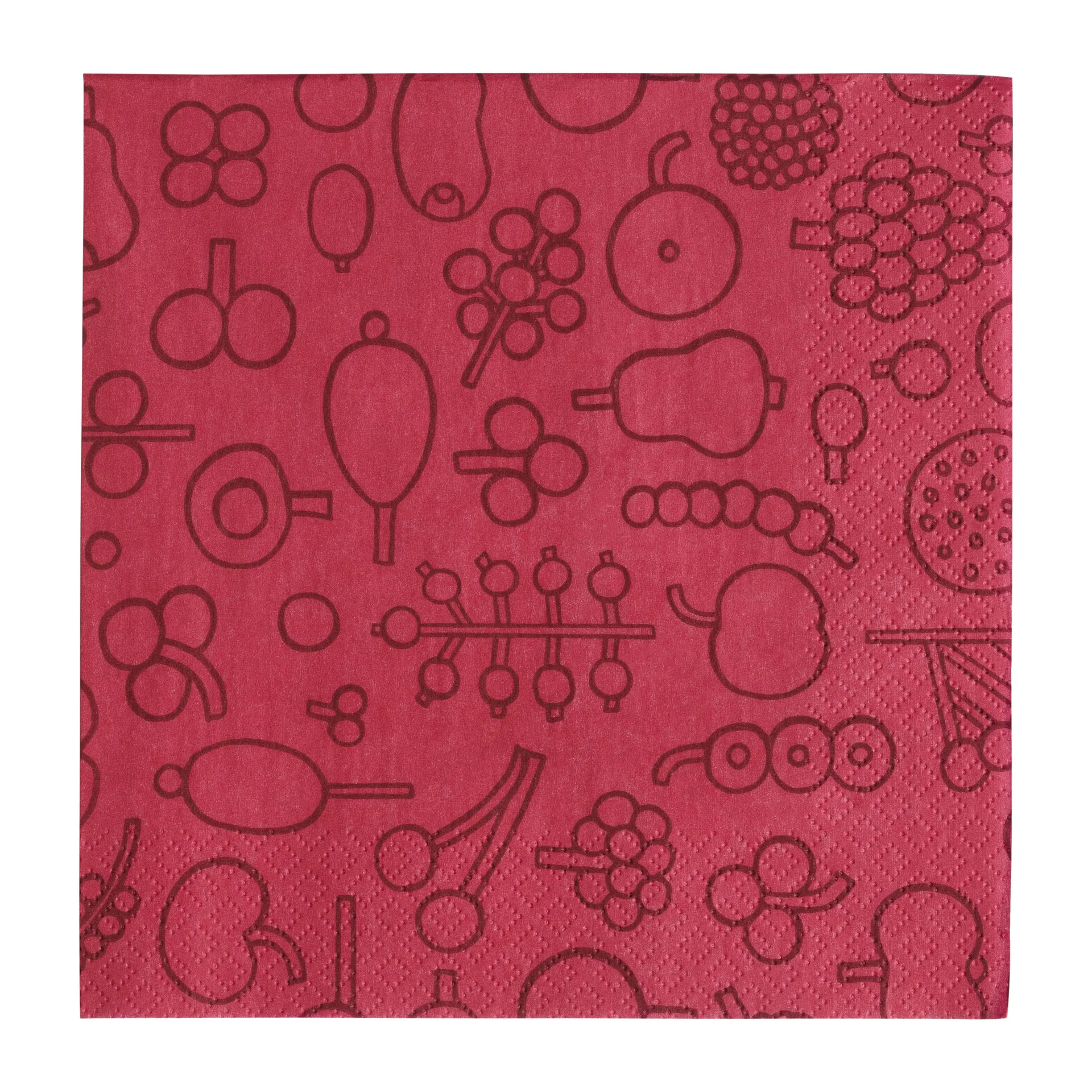 Serviette Oiva Toikka Frutta 20-pack, Rouge Iittala