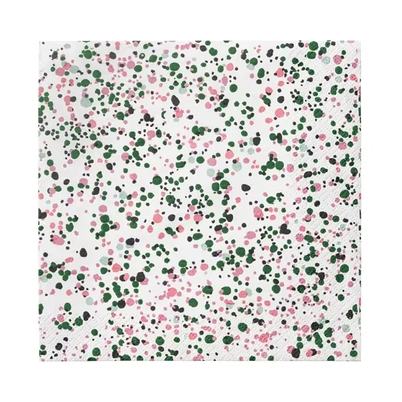 Serviette Oiva Toikka Helle Lot de 20, Rose-vert Iittala