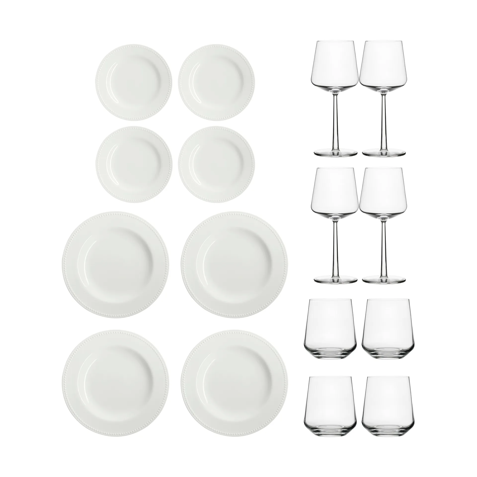 Set de démarrage dîner Essence & Dots 32 pièces - Blanc crème Iittala
