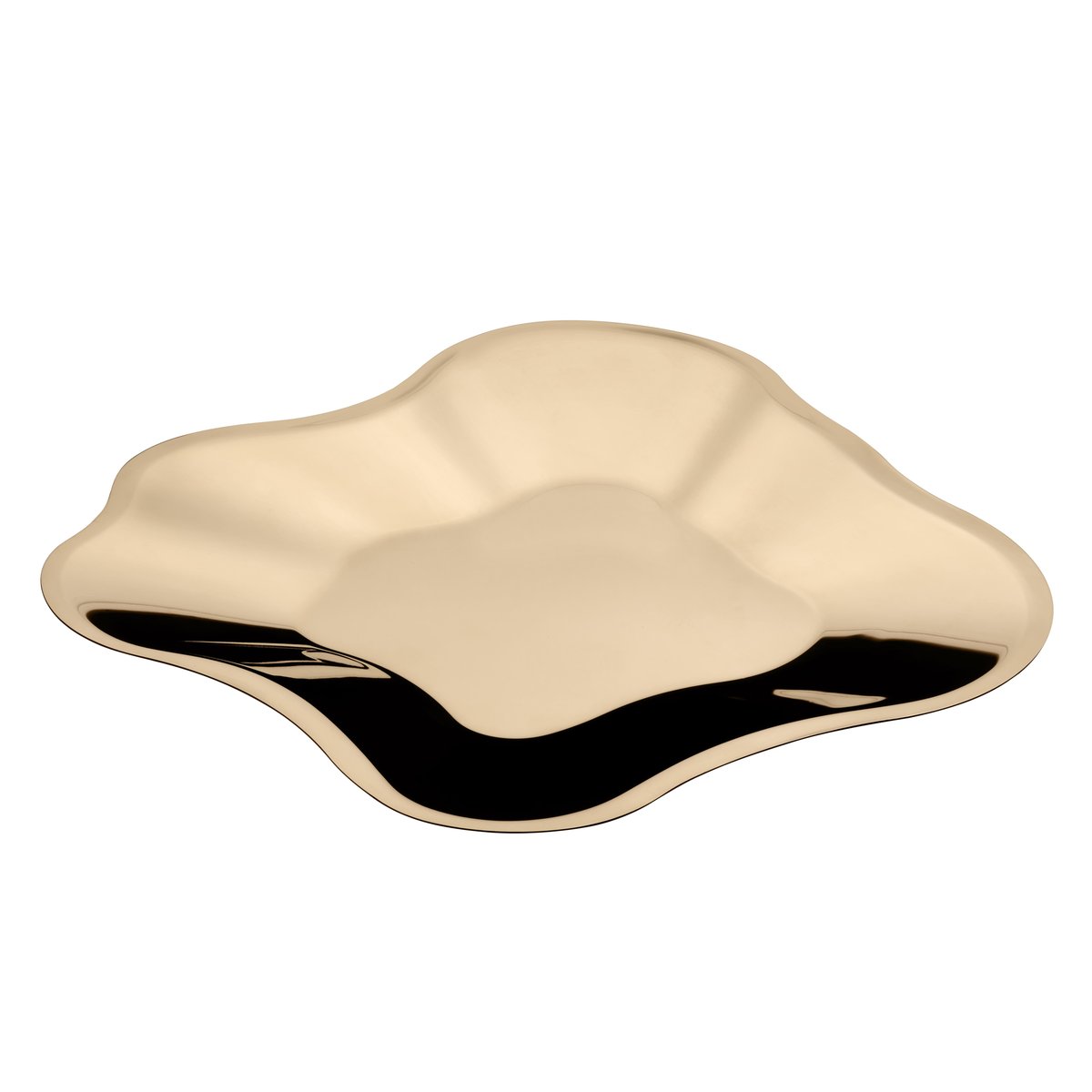 Iittala Soucoupe or rose Alvar Aalto grand 504 mm | Design Scandinave | Plats de service & plateaux | Doré