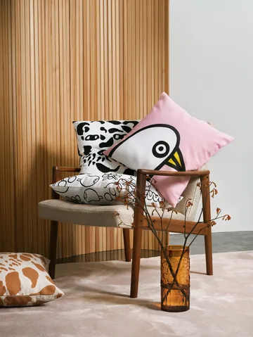 Taie Oiva Toikka Birdie 47x47 cm - Rose - Iittala