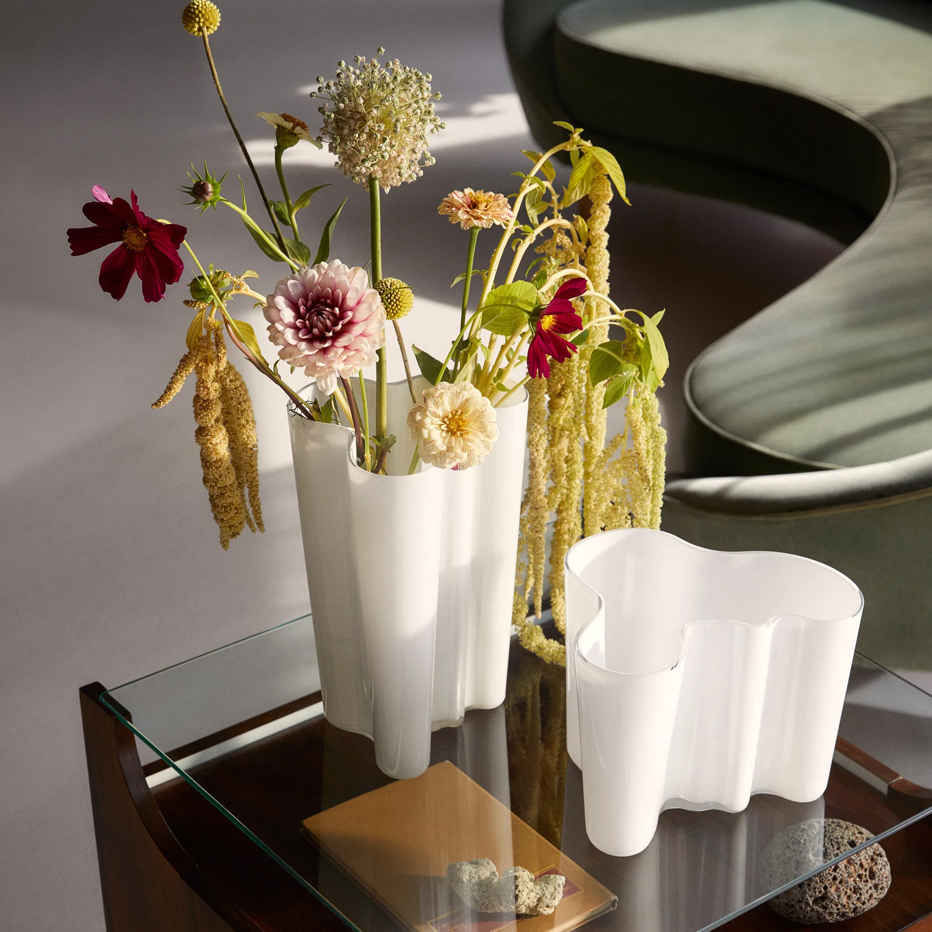 Vase Alvar Aalto blanc opale, 160 mm Iittala