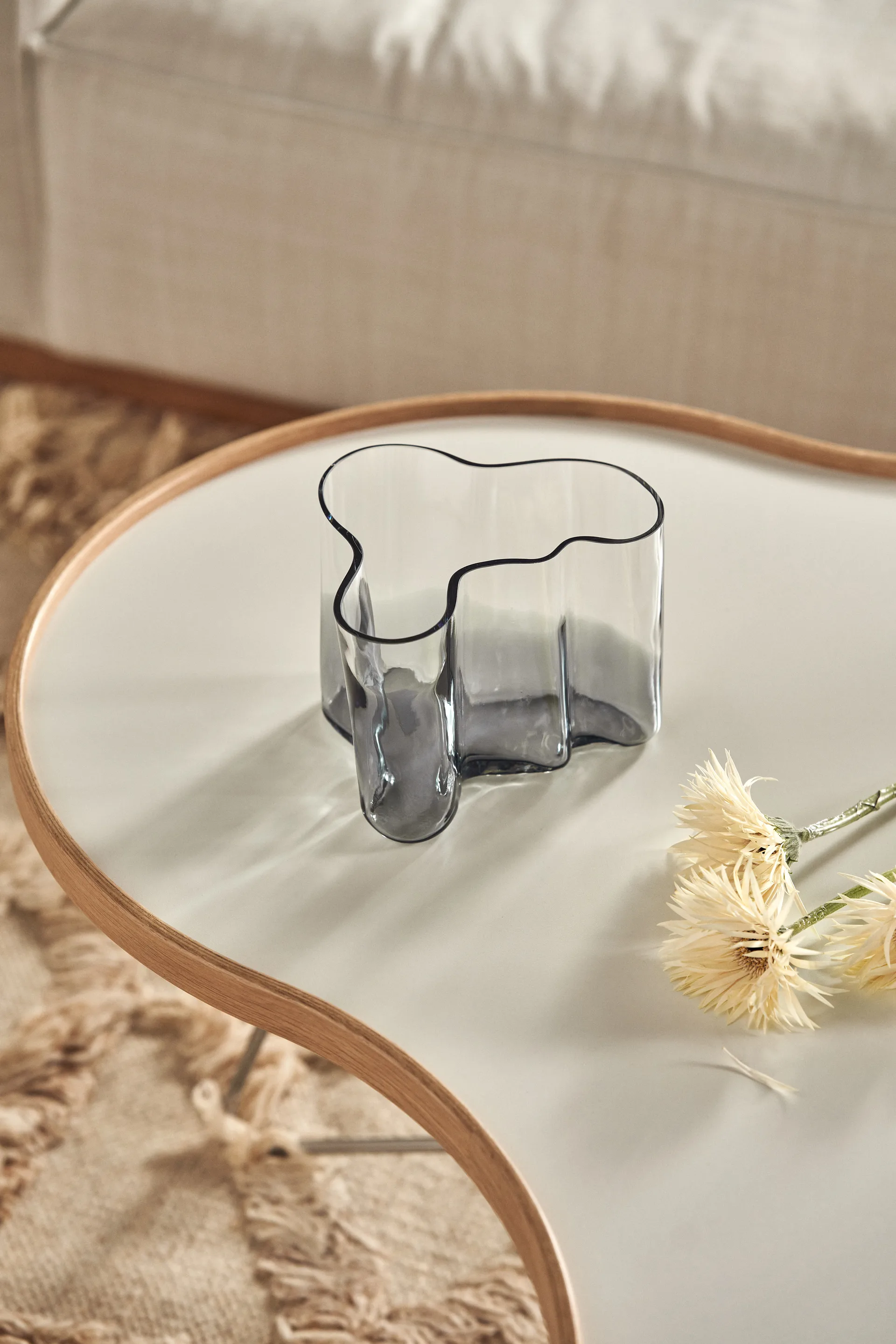 Vase Alvar Aalto Limited Edition 140 mm, Transparent-gris foncé Iittala
