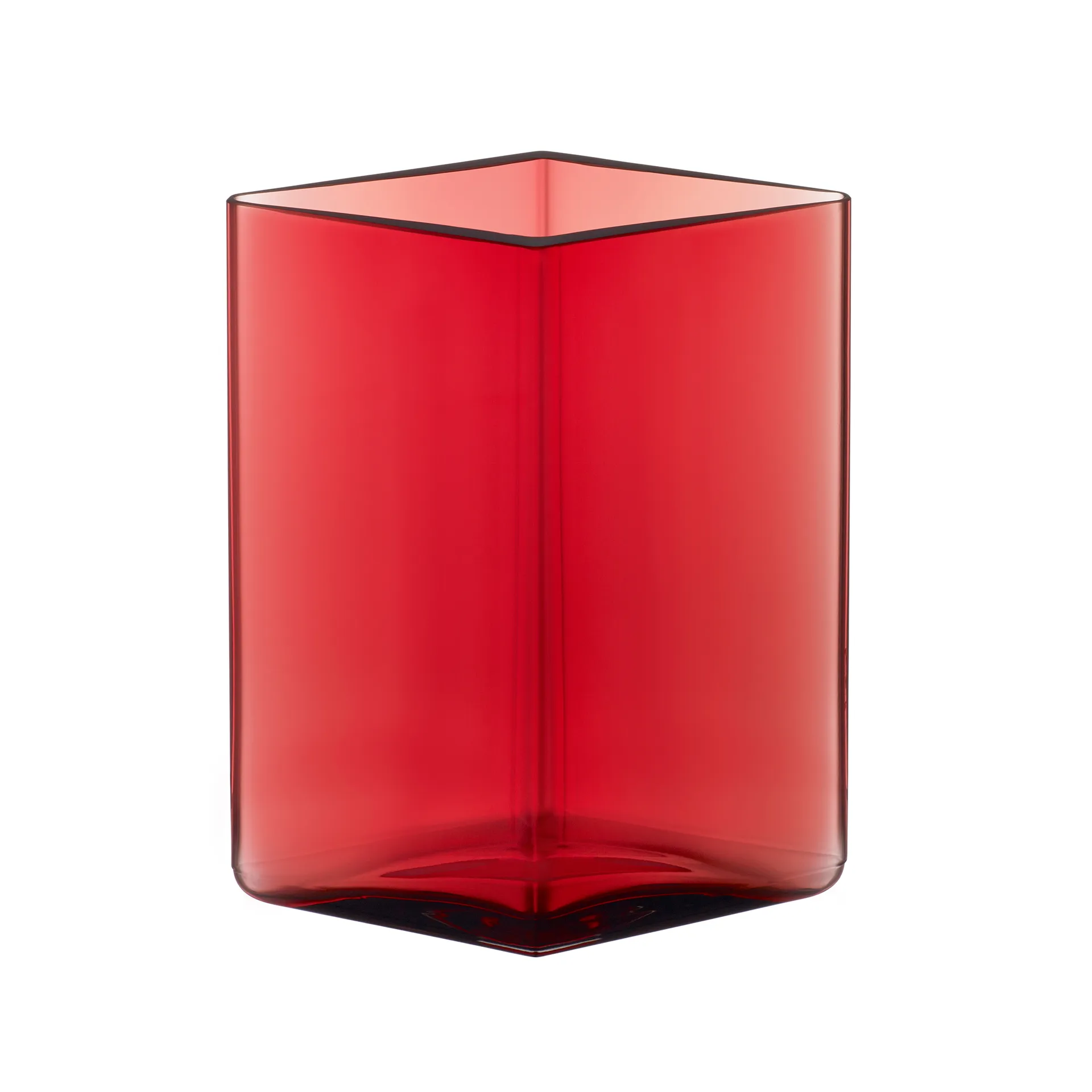 Vase Ruutu 11,5x14 cm, cranberry Iittala