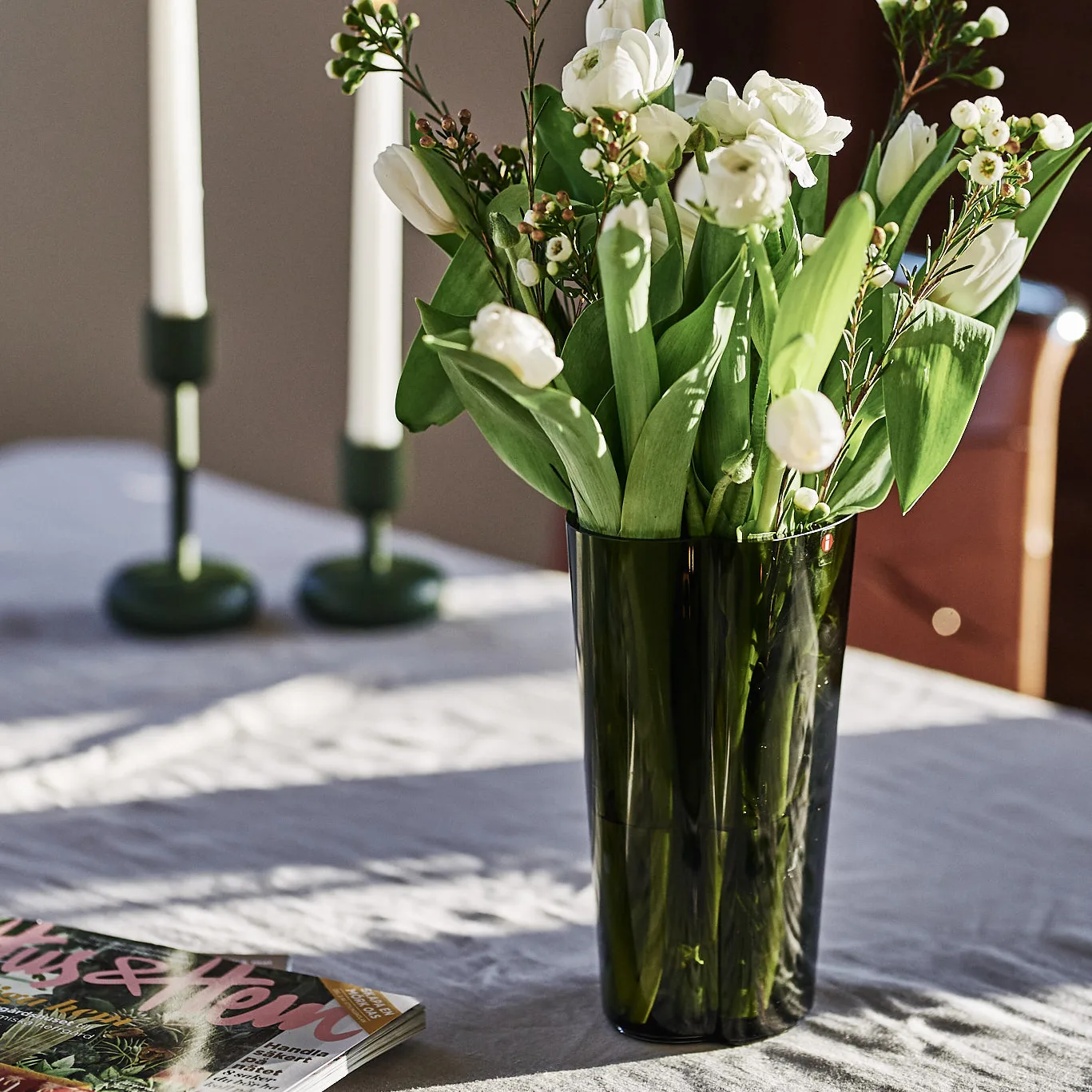 Vase vert mousse Alvar Aalto, 220 mm Iittala