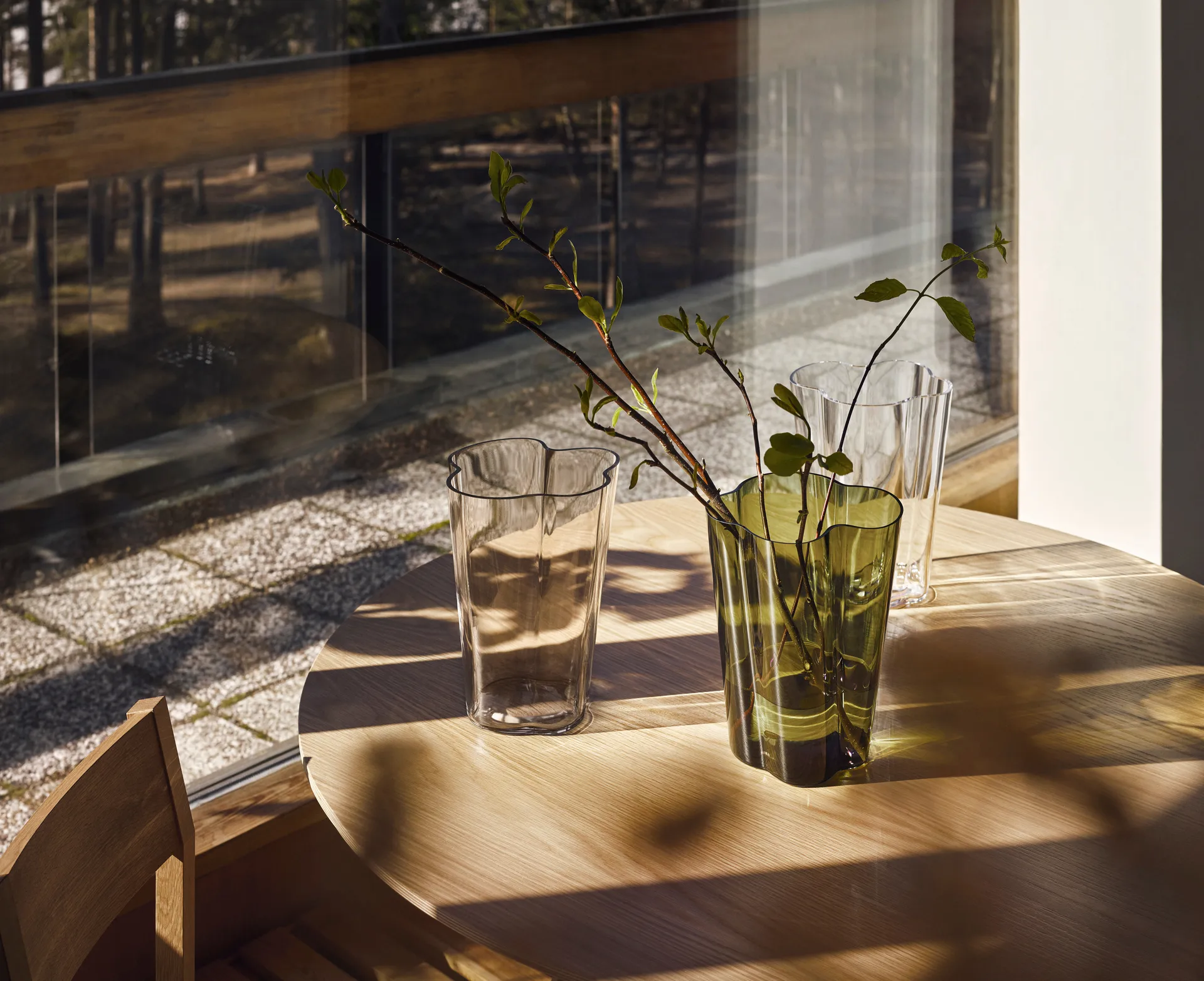 Vase vert mousse Alvar Aalto, 270 mm Iittala