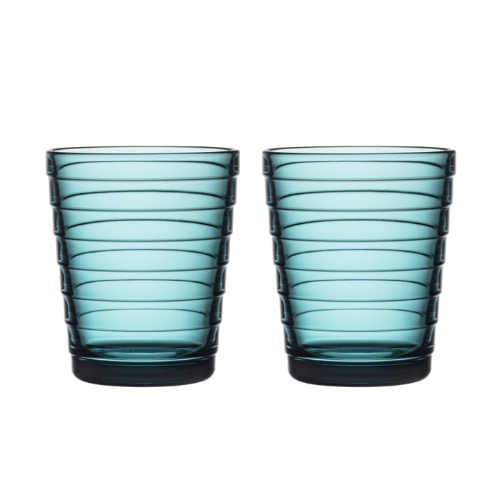 Verre à eau Aino Aalto 22 cl lot de 2 - bleu-vert - Iittala