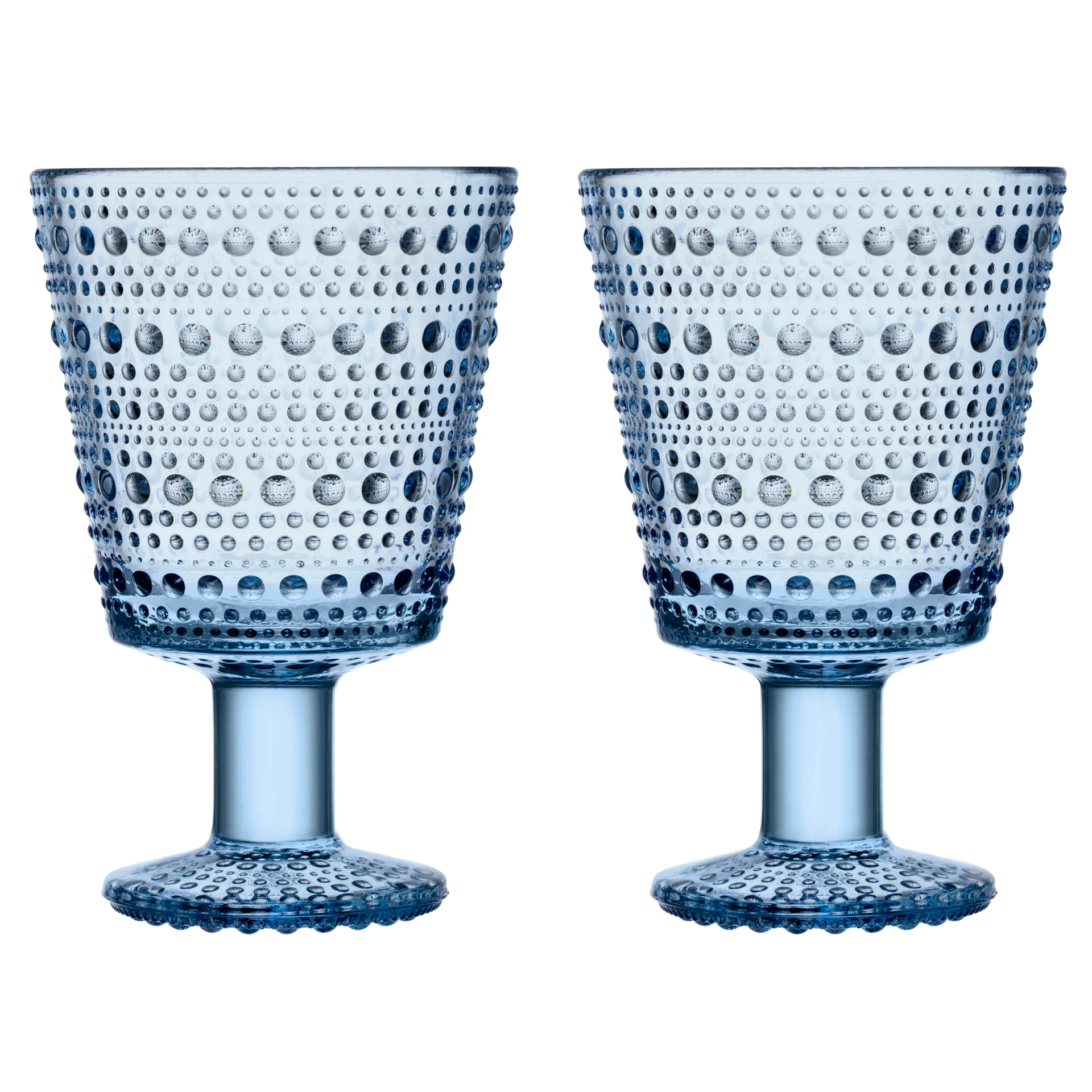 Verre à eau sur pied Kastehelmi 26cl lot de 2, aqua Iittala