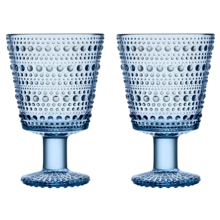 Verre à eau sur pied Kastehelmi 26cl lot de 2 - aqua - Iittala