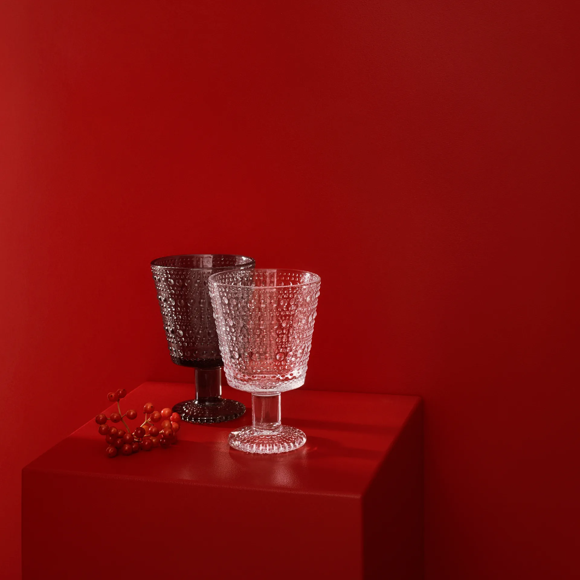 Verre à eau sur pied Kastehelmi 26cl lot de 2, clair Iittala