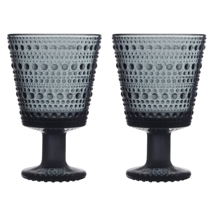 Verre à eau sur pied Kastehelmi 26cl lot de 2 - Gris foncé - Iittala