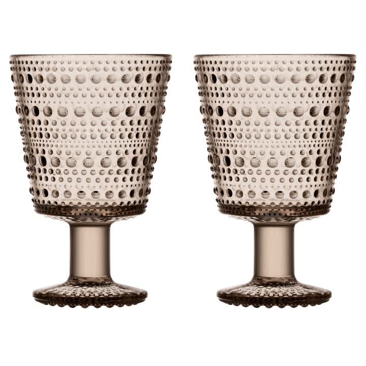 Verre à eau sur pied Kastehelmi 26cl lot de 2 - lin - Iittala