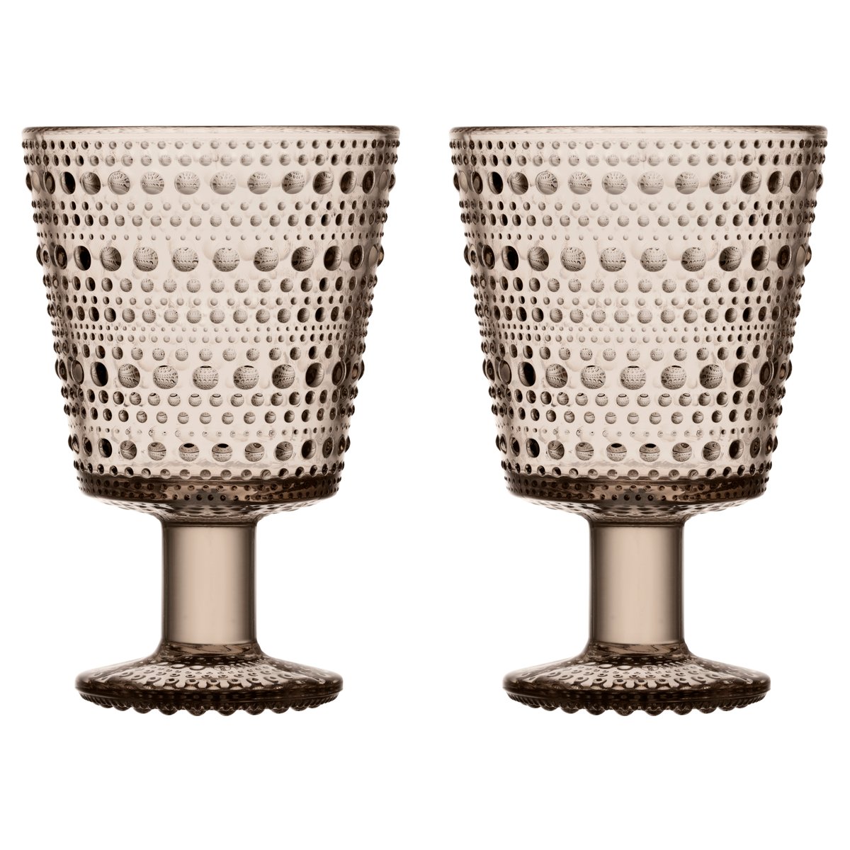 Iittala Verre à eau sur pied Kastehelmi 26cl lot de 2 lin