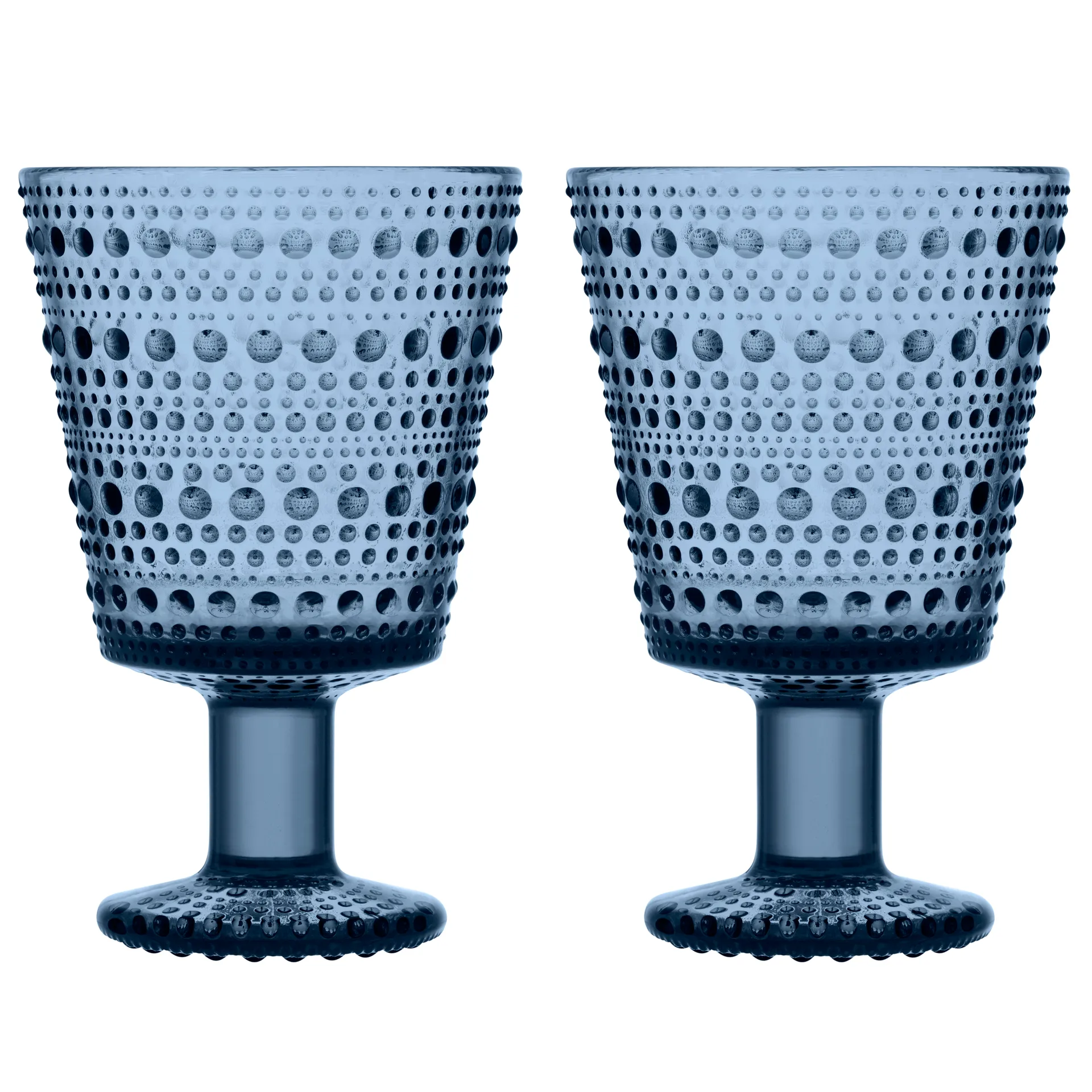 Verre à eau sur pied Kastehelmi 26cl lot de 2, Pluie (bleu) Iittala
