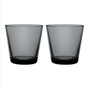 Verre Kartio 21 cl lot de 2 - Gris foncé - Iittala