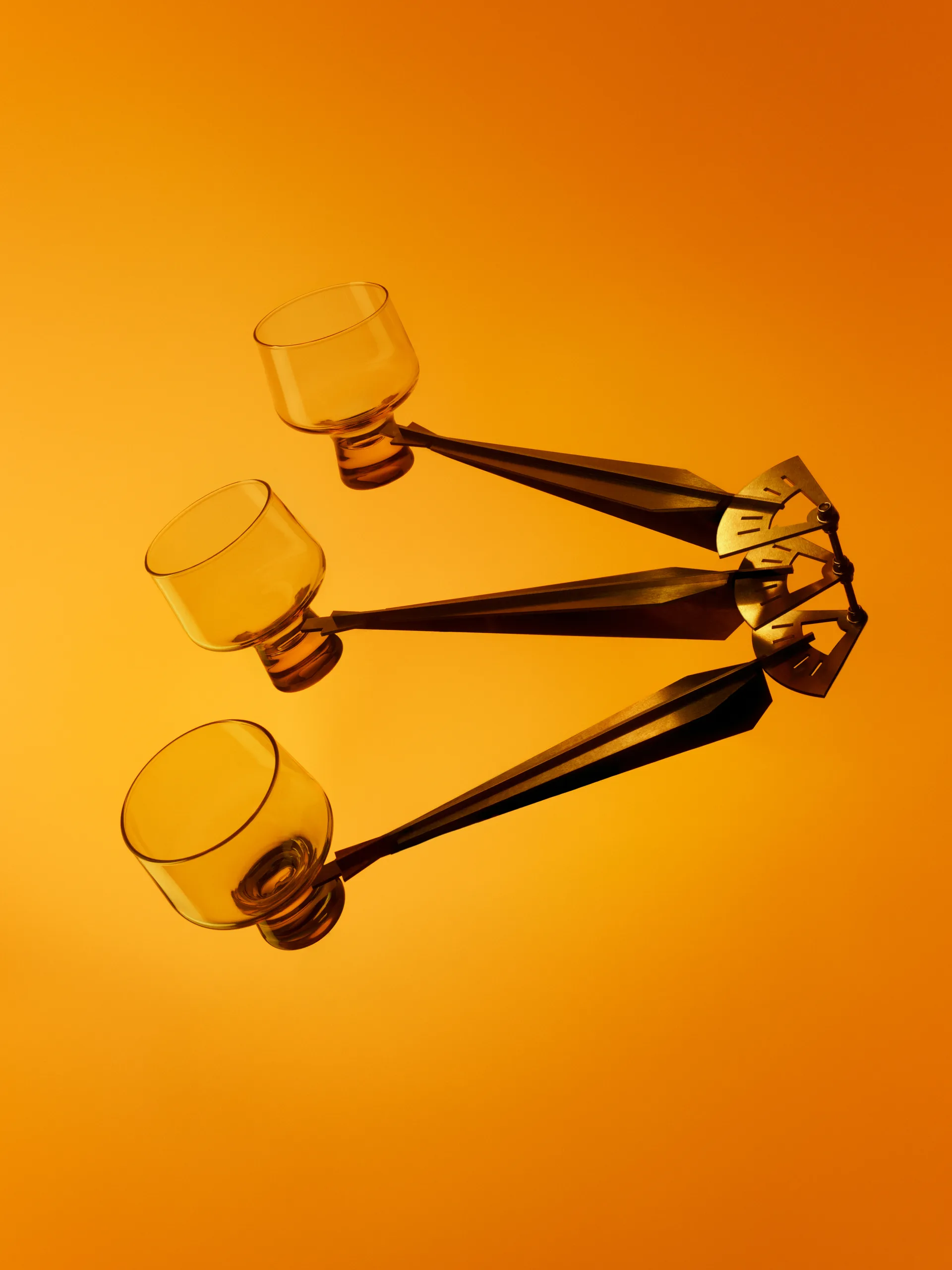 Verre Solare sur pied 29 cl lot de 2, Eldgul Iittala