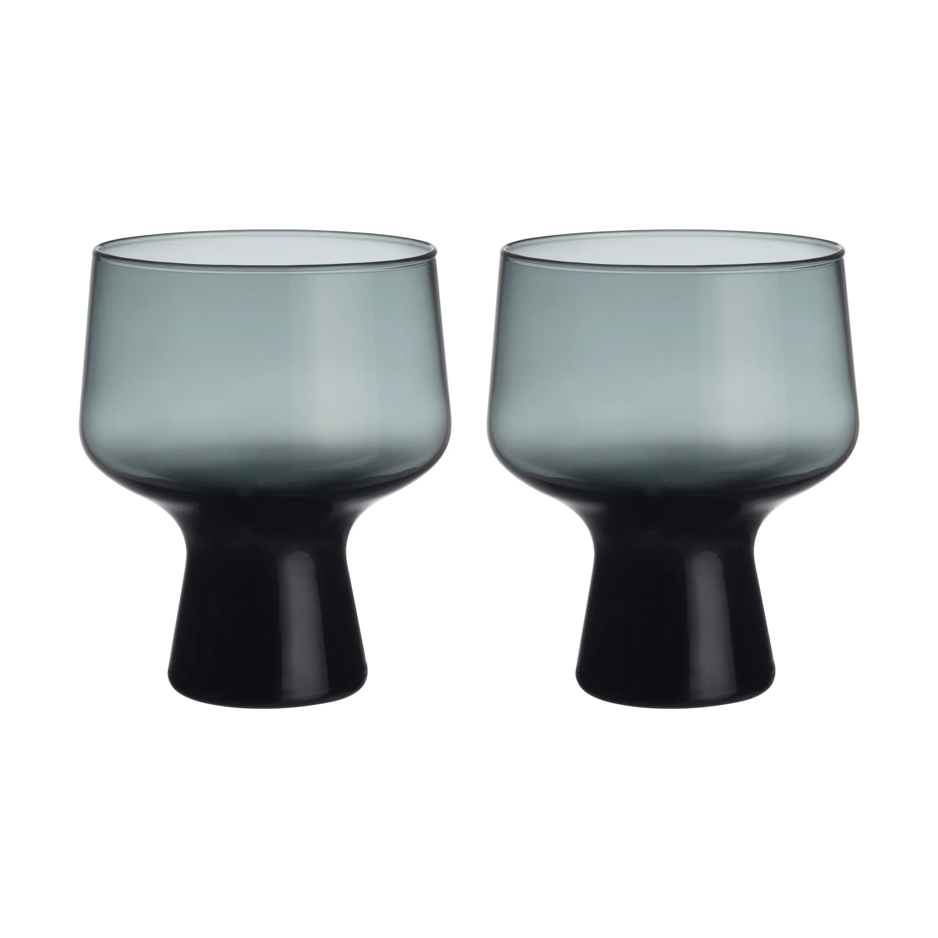 Verre Solare sur pied 29 cl lot de 2, Gris acier Iittala
