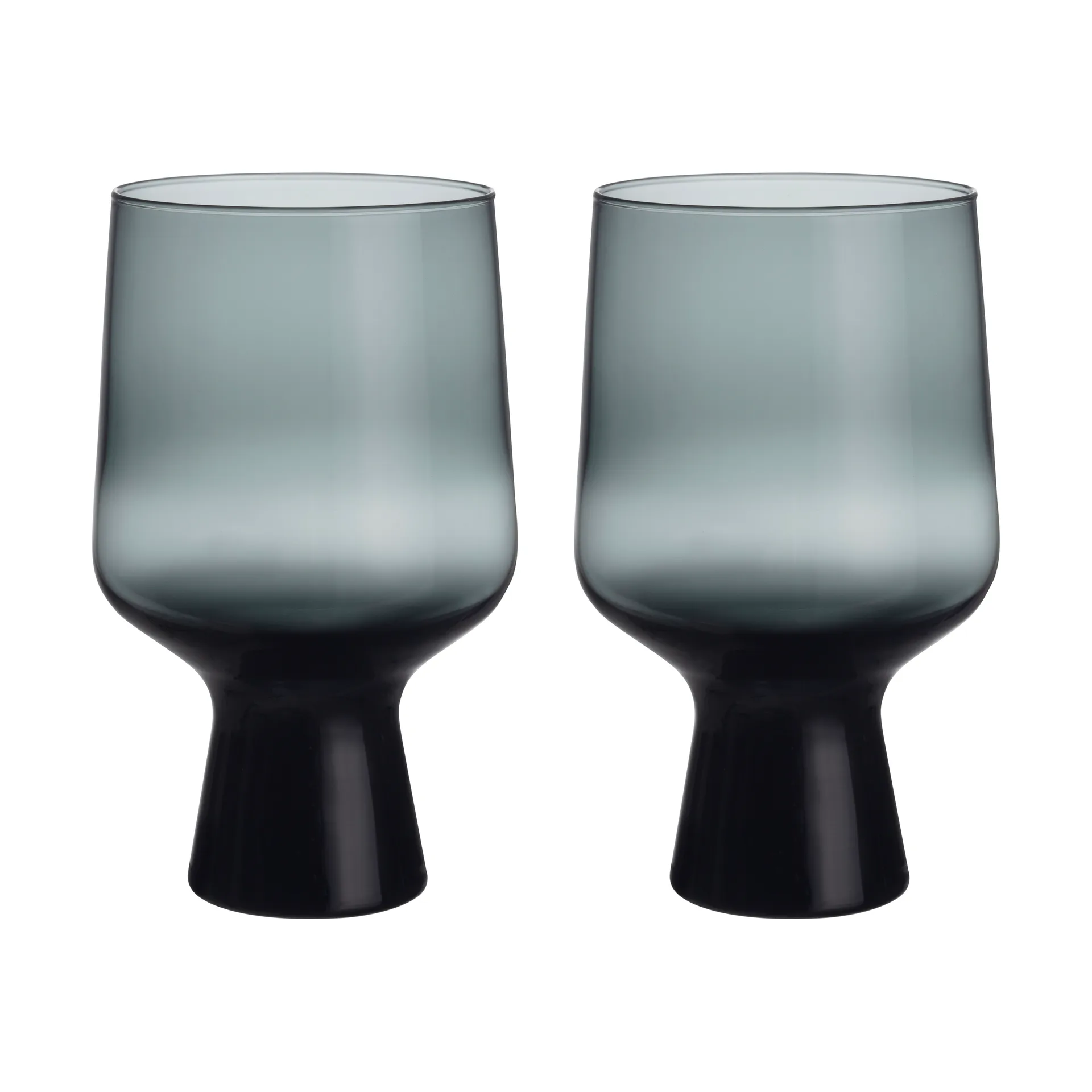 Verre Solare sur pied 40 cl lot de 2, Gris acier Iittala