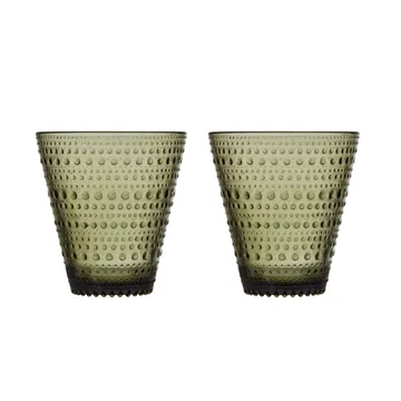 Verres Kastehelmi 30 cl, lot de 2 - vert mousse - Iittala