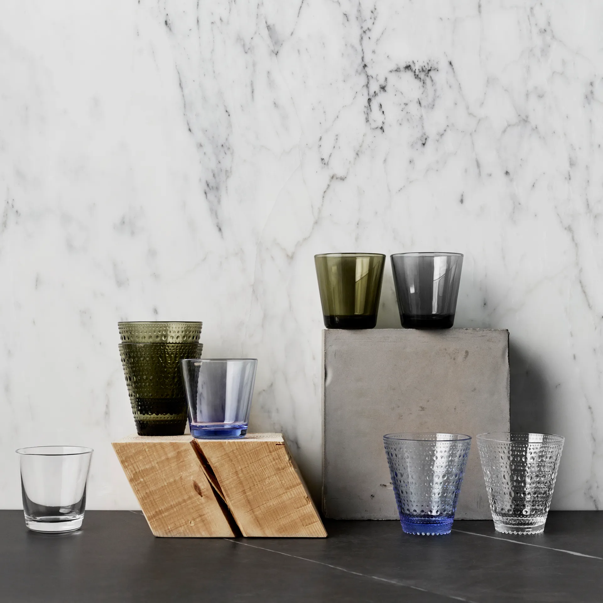 Verres Kastehelmi 30 cl, lot de 2, vert mousse Iittala