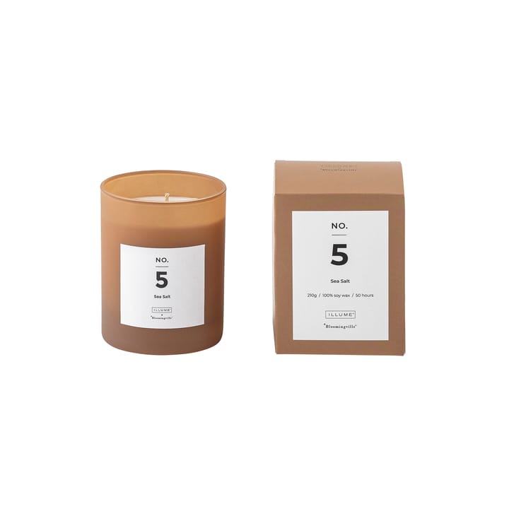 Bougie parfumée NO. 5 Sea Salt - 200 g + Giftbox - Illume x Bloomingville
