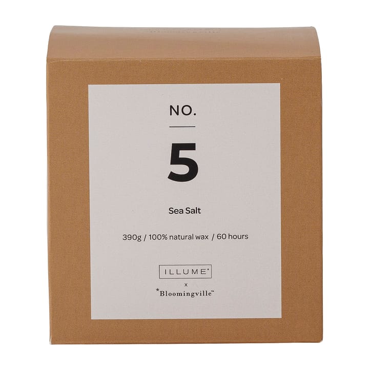Bougie parfumée NO. 5 Sea Salt, 390 g + coffret cadeau Illume x Bloomingville