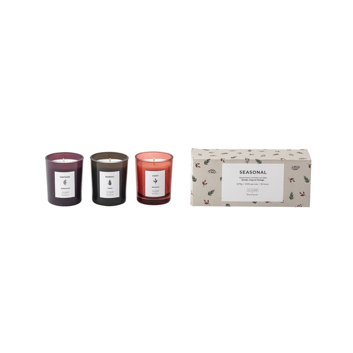 Bougie parfumée SEASONAL Lot de 3 - 75 g - Illume x Bloomingville