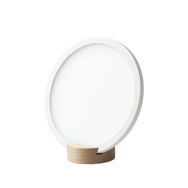 Lampe de table Epic - blanc, pied de lampe en frêne - Innolux