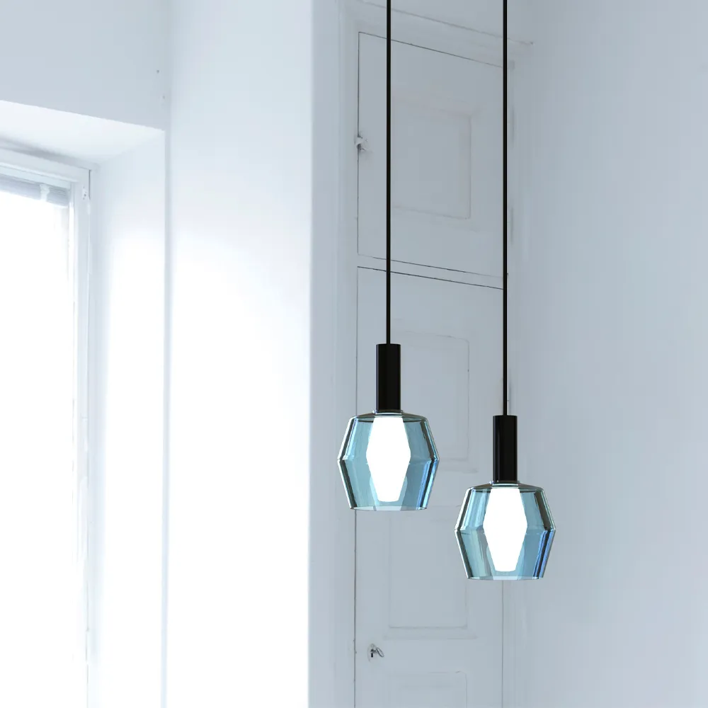 Suspension Polygon, verre transparent Innolux