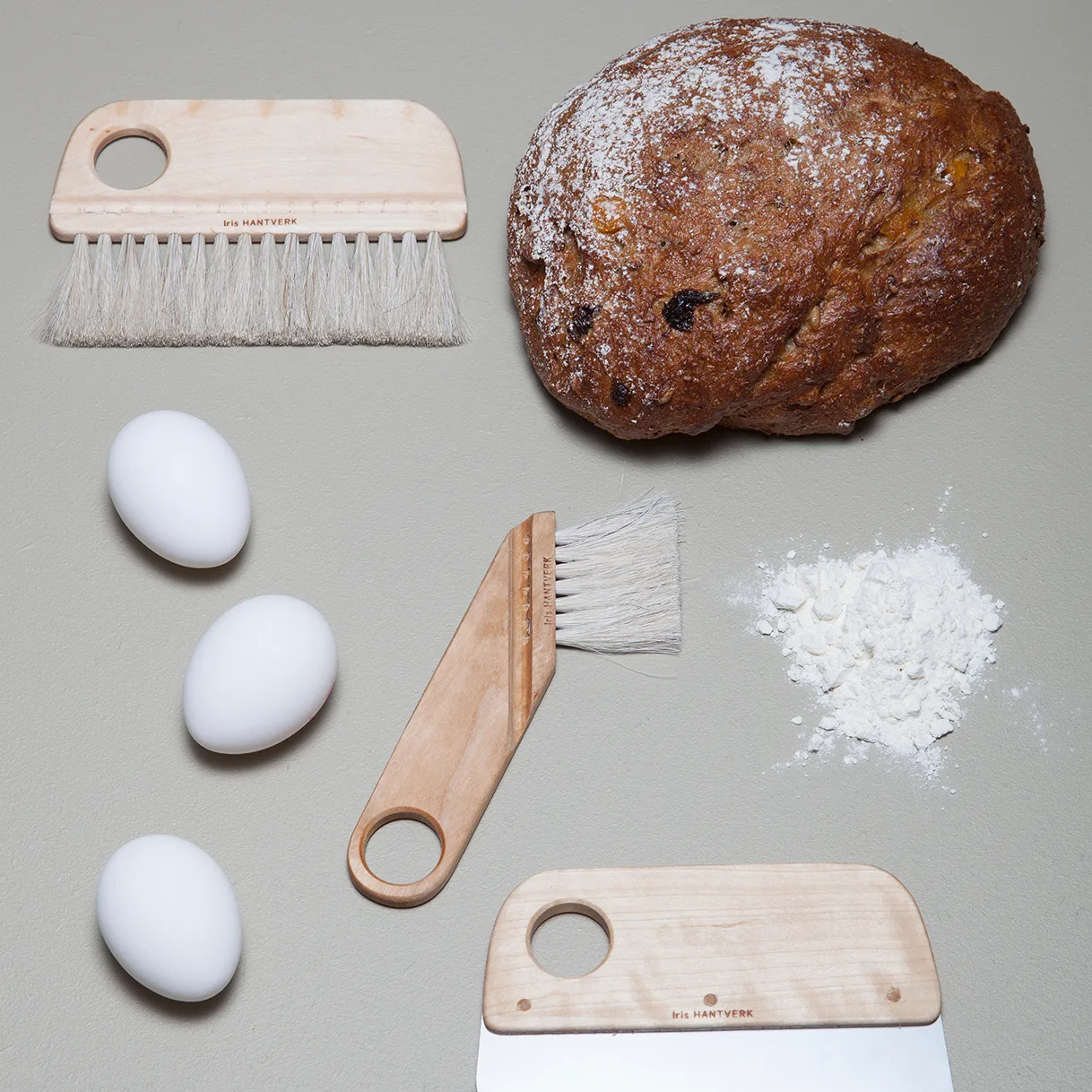Brosse à pâtisserie Iris hantverk crin, Bouleau huilé Iris Hantverk