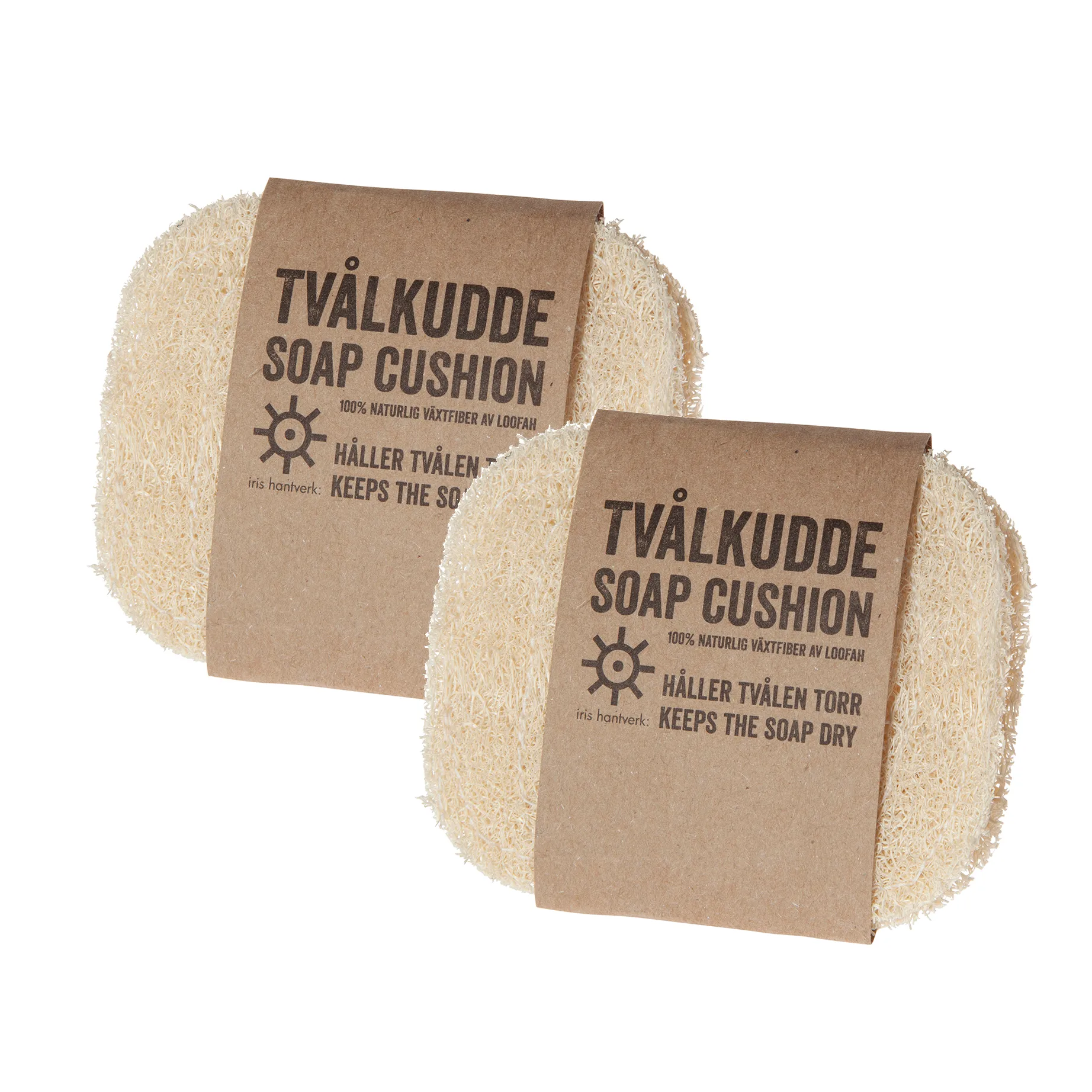 Coussins à savon Iris hantverk Lot de 2, Loofah Iris Hantverk