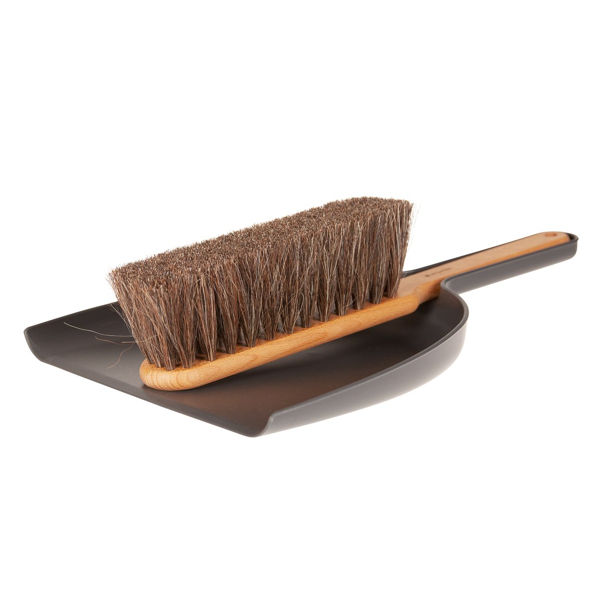 Iris Hantverk Pelle à poussiere avec balayette petit Iris hantverk Noir graphite