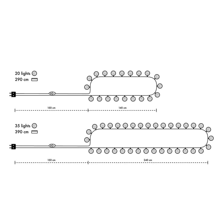 Irislights Graphic Grey - 35 boules - Irislights