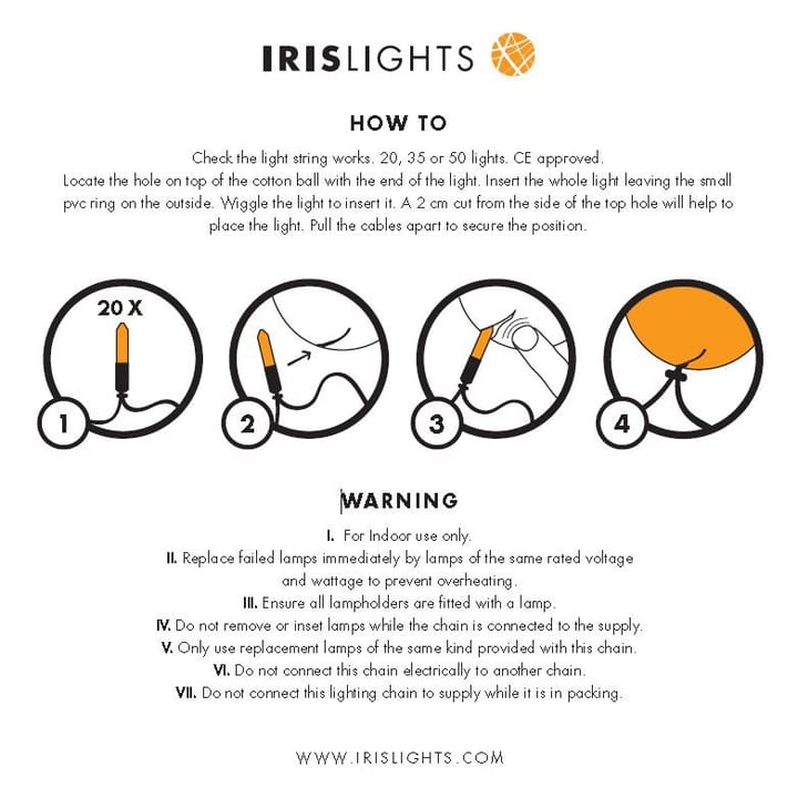 Irislights Morning mist - 20 boules - Irislights