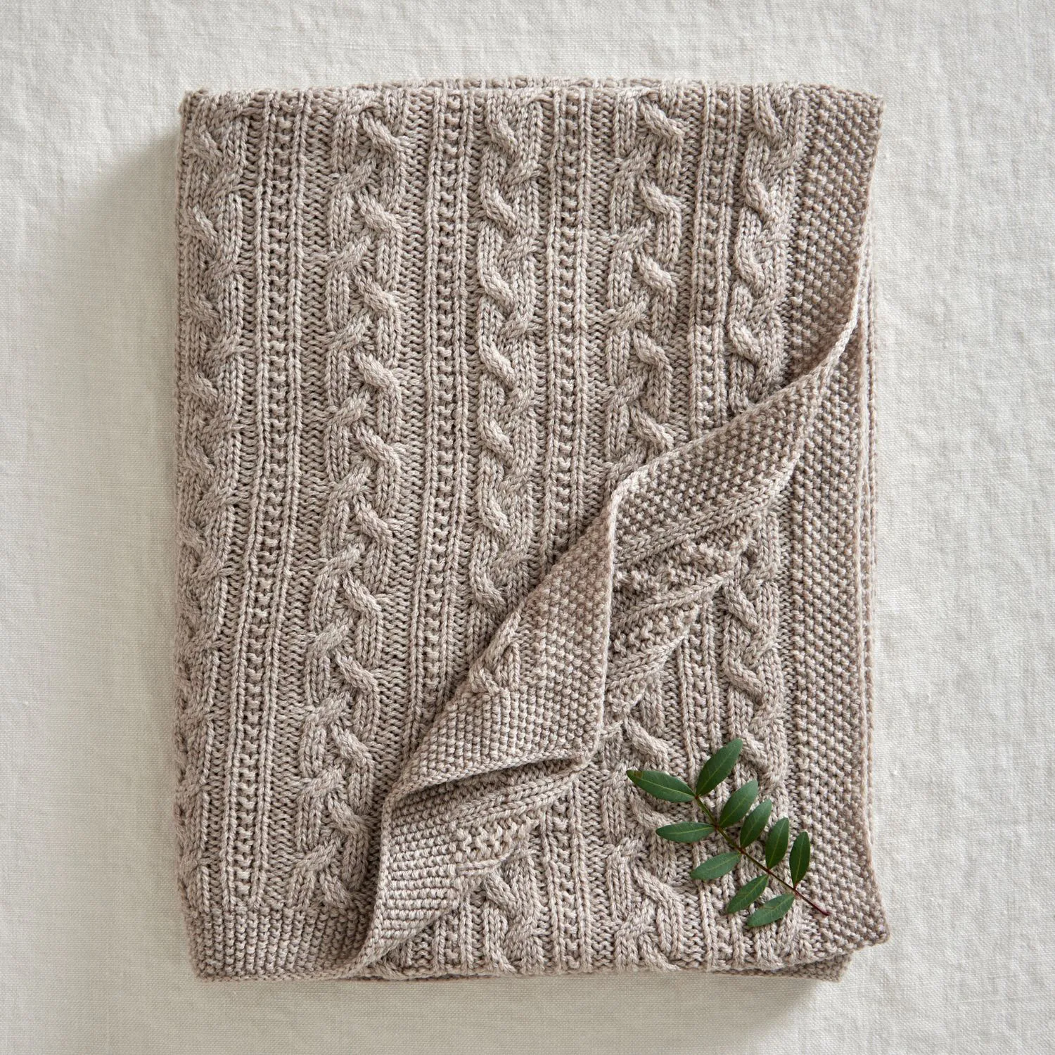 Couverture pour bébé en laine mérinos 80x100 cm, Oatmeal Jack o Juno