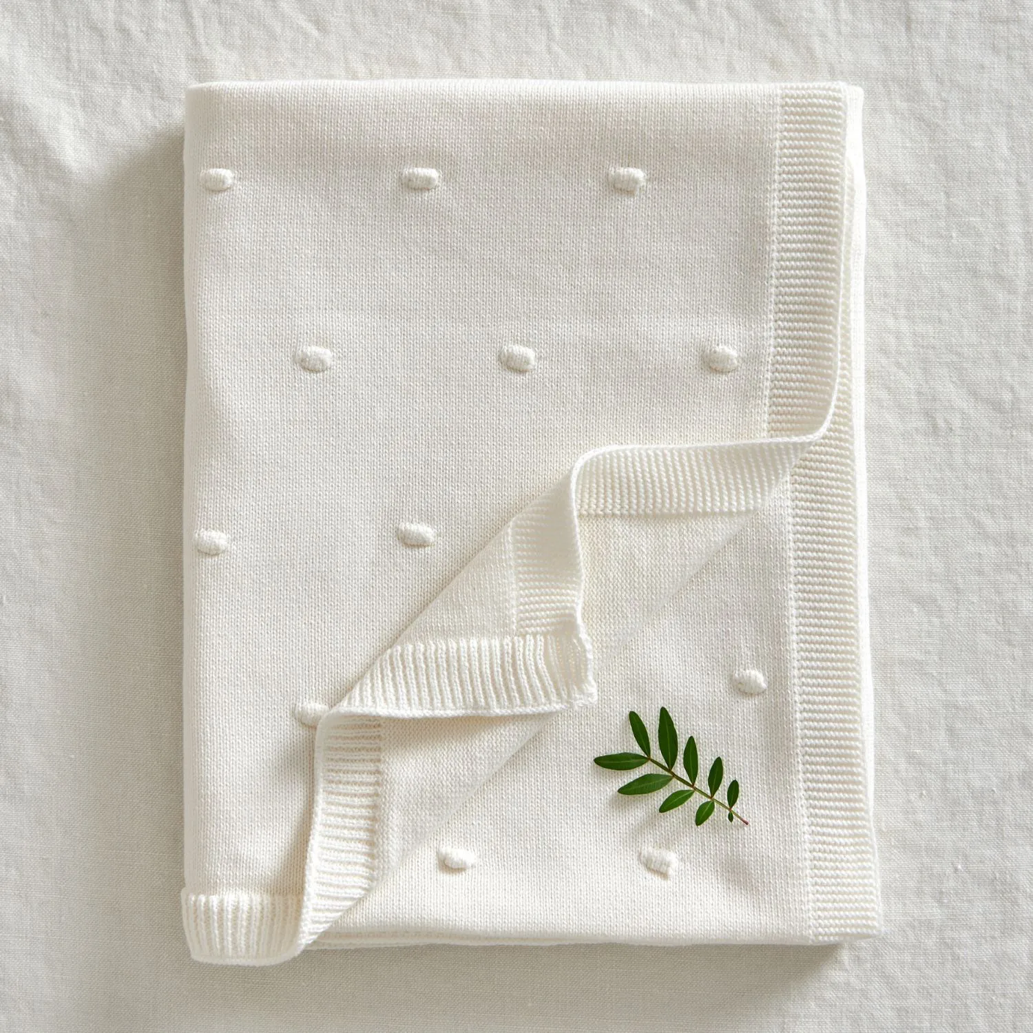 Couverture tricotée pour bébé Bubble 80x100 cm, Pearl Jack o Juno